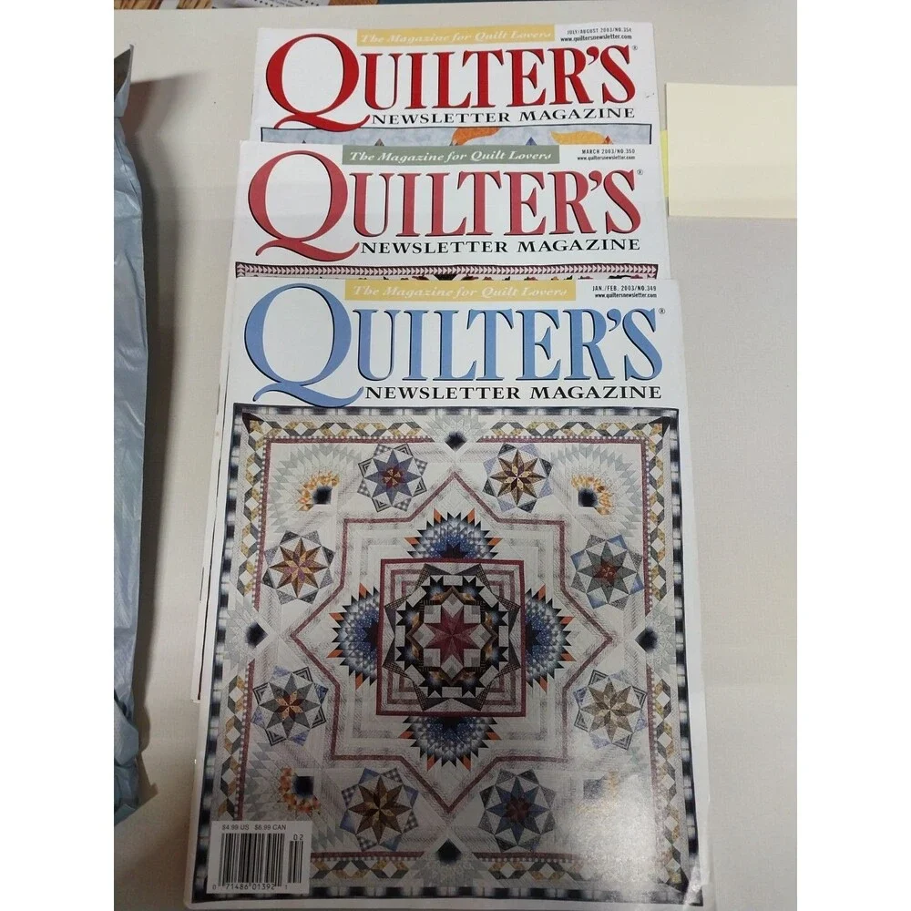 Quilter's Newsletter Magazine 2003 Lot of 3